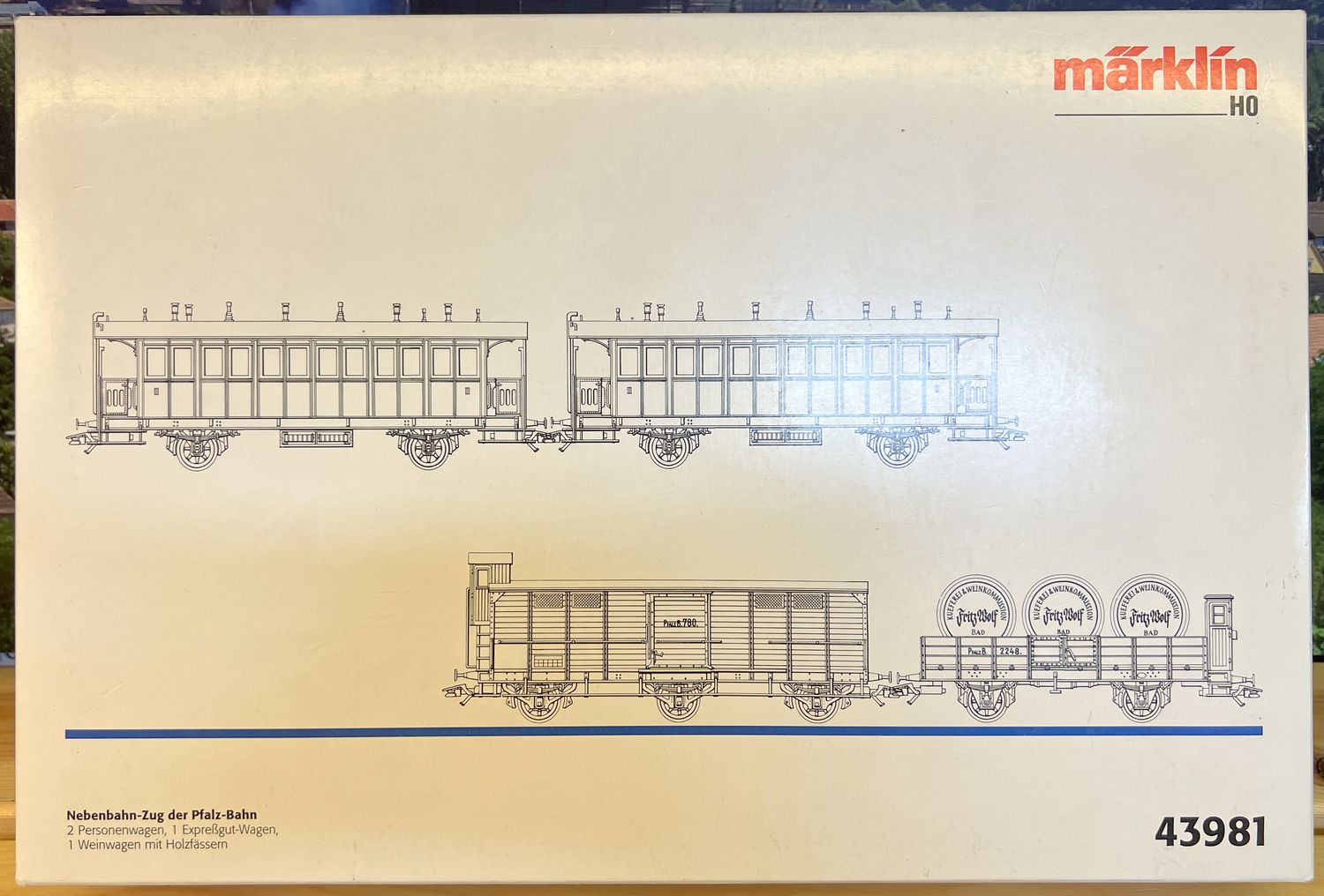 PF Märklin H0 43981 ​Ramal de tren de Pfalz-Bahn - usado