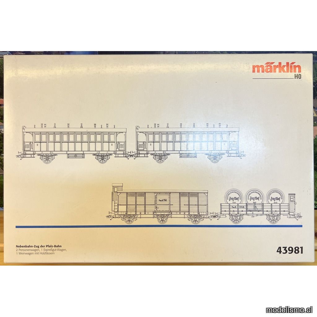 PF Märklin H0 43981 Ramal de tren de Pfalz-Bahn - usado PF Märklin H0 43981 Ramal de tren de Pfalz-Bahn - usado