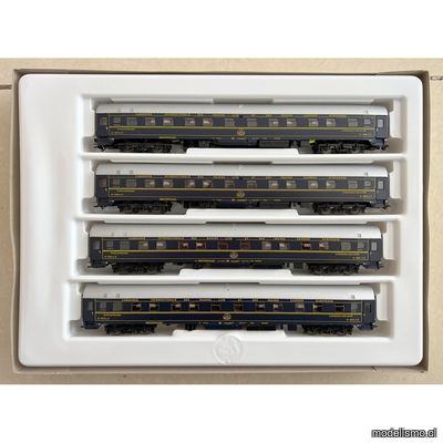 PF Roco 44050 CIWL Juego de 4 vagones cama Orient Express 1.ª clase Ep. IV - para Märklin - usado - con luz