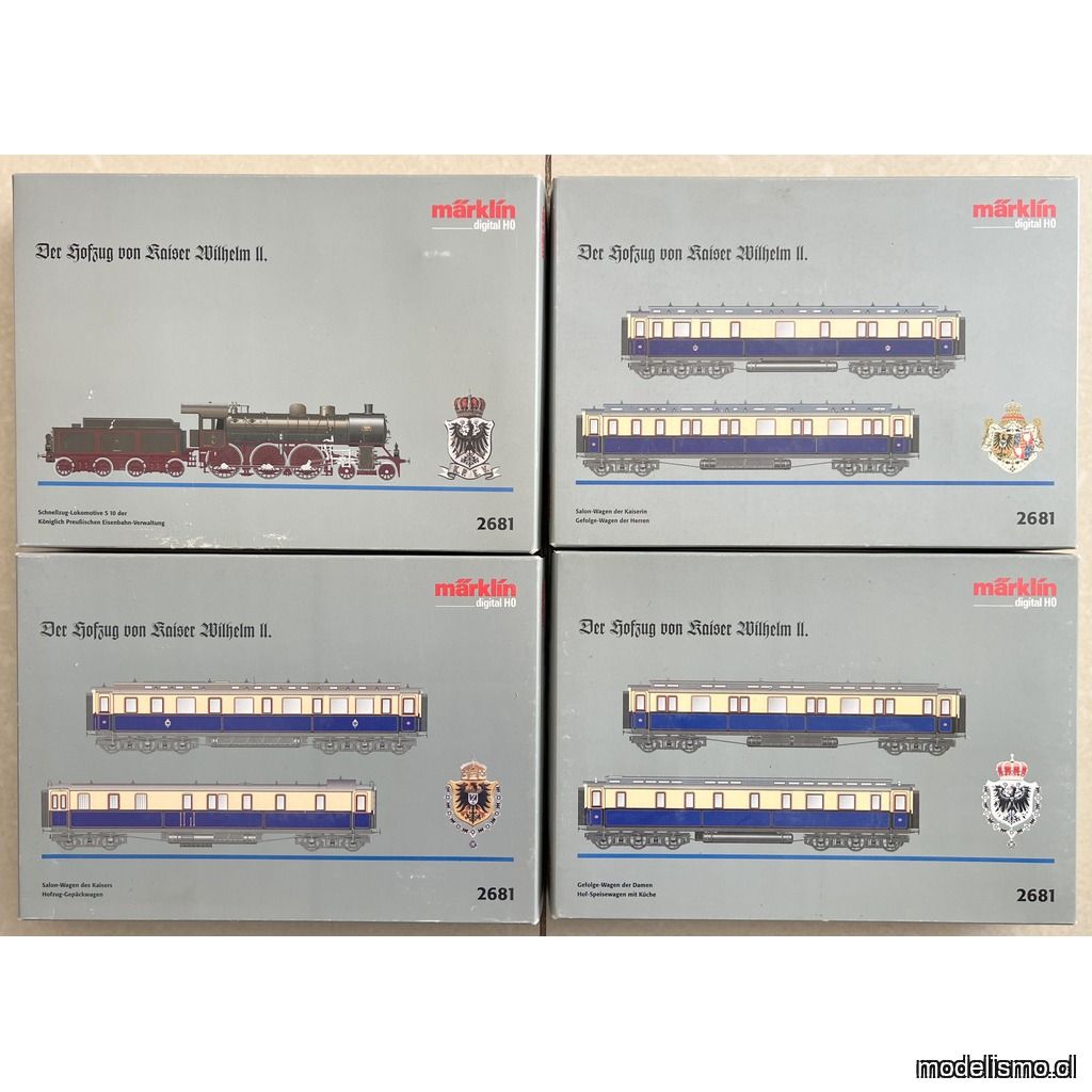 KL Märklin H0 2681 Tren de la corte "Kaiser Wilhelm II" - usado