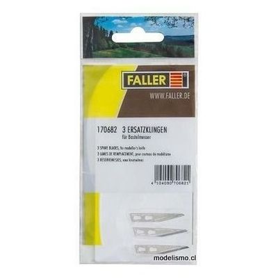 Faller 170682 3 hojas de repuesto para cuchillo artesanal artículo 170687 Faller 170682 3 hojas de repuesto para cuchillo artesanal artículo 170687