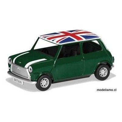 Corgi 82112 Mini Cooper, verde / blanco, RHD, Union Jack Best of British 1:36