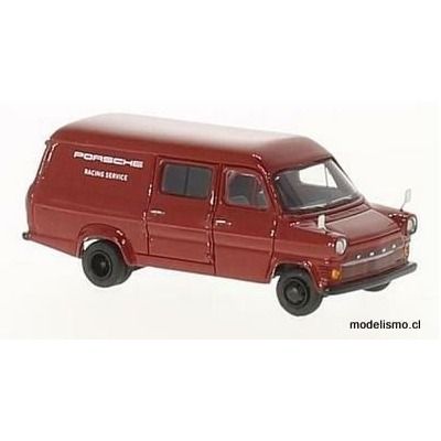 BoS 87375 Ford Transit Mk. I, rojo, Porsche Racing Service, 1965 1:87
