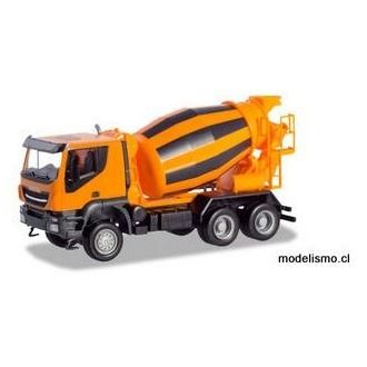 Herpa 31000 Camión hormigonera Iveco Trakker 6x6, naranja Herpa 31000 Camión hormigonera Iveco Trakker 6x6, naranja