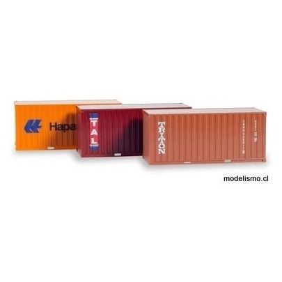 Herpa 76432-003 	Container-Set 3x20 ft. "Hapag Lloyd / TAL / Triton"