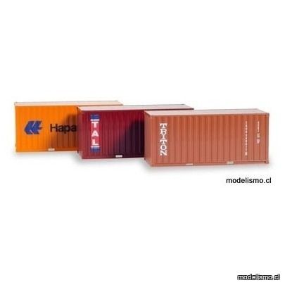 Herpa 76432-003 Container-Set 3x20 ft. "Hapag Lloyd / TAL / Triton" Herpa 76432-003 Container-Set 3x20 ft. "Hapag Lloyd / TAL / Triton"