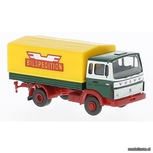 Brekina 34755 Volvo F613, Bilspedition (SE), plataforma con lona 1:87 Brekina 34755 Volvo F613, Bilspedition (SE), plataforma con lona 1:87