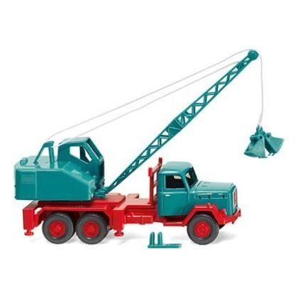 Wiking 66204 Camión grúa Magirus con excavadora Fuchs, turquesa 1:87 Wiking 66204 Camión grúa Magirus con excavadora Fuchs, turquesa 1:87