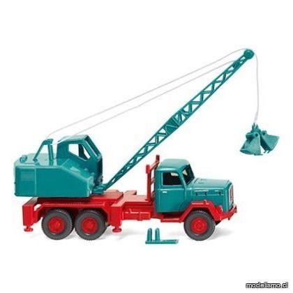 Wiking 66204 Camión grúa Magirus con excavadora Fuchs, turquesa 1:87 Wiking 66204 Camión grúa Magirus con excavadora Fuchs, turquesa 1:87