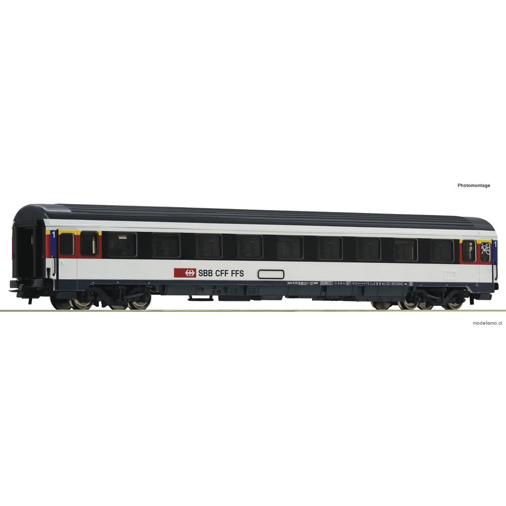 pre orderen Roco 54166 - Coche de compartimientos Eurocity de 1a clase, SBB pre orderen Roco 54166 - Coche de compartimientos Eurocity de 1a clase, SBB