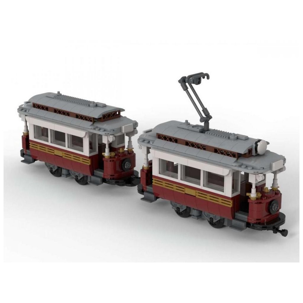 BlueBrixx-Special 102890 Tranvía clásico con remolque - 788 piezas