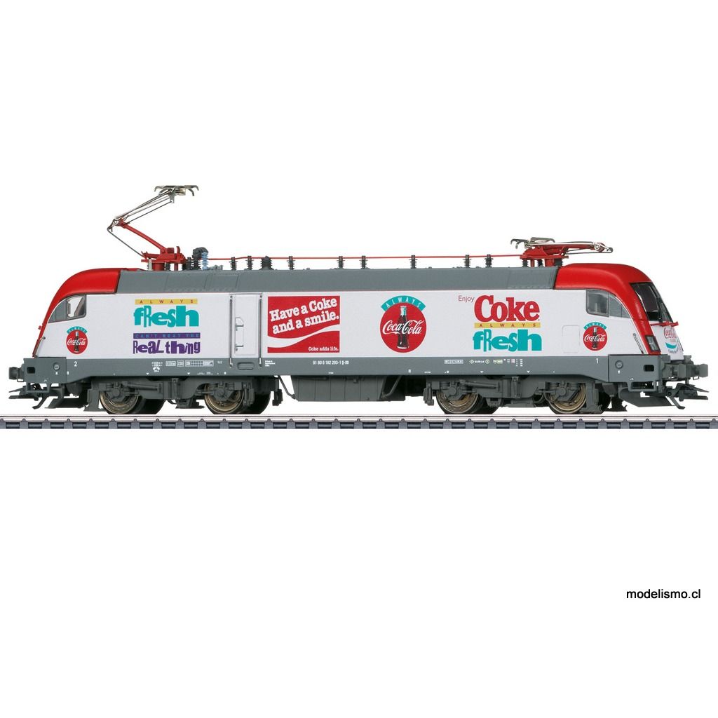 Märklin 39829 Locomotora eléctrica de la serie 182 Coca-Cola - usado Märklin 39829 Locomotora eléctrica de la serie 182 Coca-Cola - usado