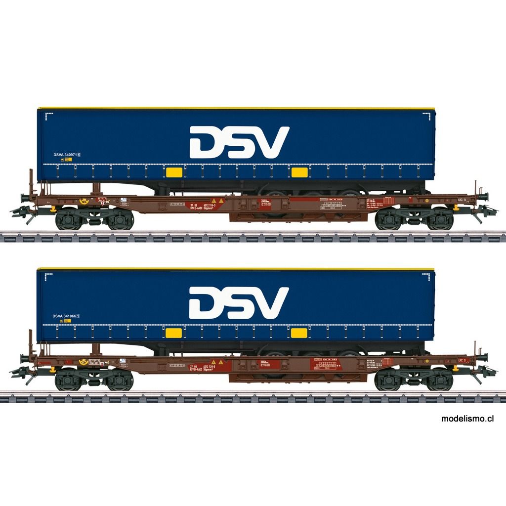 Märklin 47111 Set de vagones canguro DSV - usado Märklin 47111 Set de vagones canguro DSV - usado