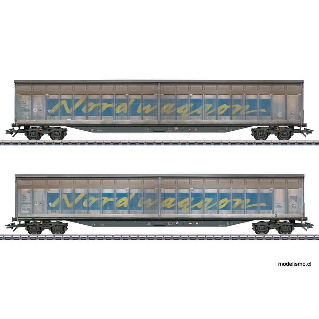 Märklin 48065 Set de vagones de paredes correderas "Transwaggon" Märklin 48065 Set de vagones de paredes correderas "Transwaggon"