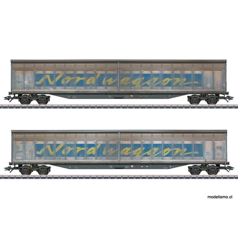 Märklin 48065 Set de vagones de paredes correderas "Transwaggon" Märklin 48065 Set de vagones de paredes correderas "Transwaggon"