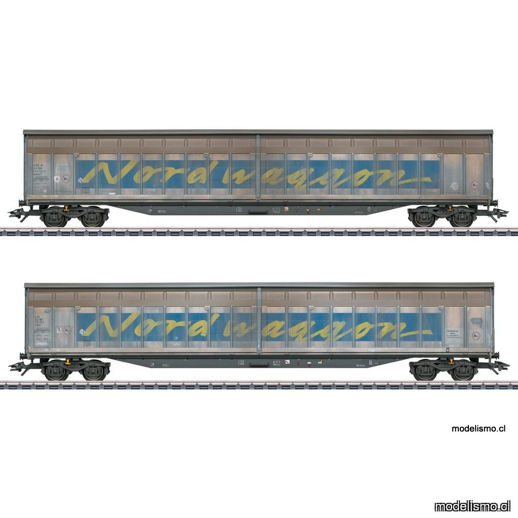 Märklin 48065 Set de vagones de paredes correderas "Transwaggon" Märklin 48065 Set de vagones de paredes correderas "Transwaggon"