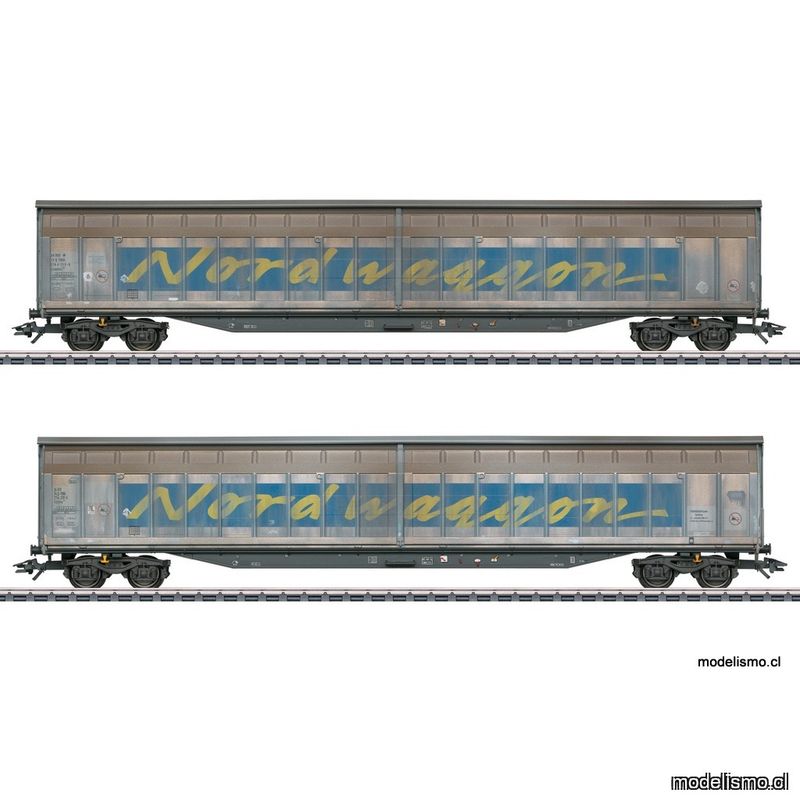 Märklin 48065 Set de vagones de paredes correderas "Transwaggon" Märklin 48065 Set de vagones de paredes correderas "Transwaggon"