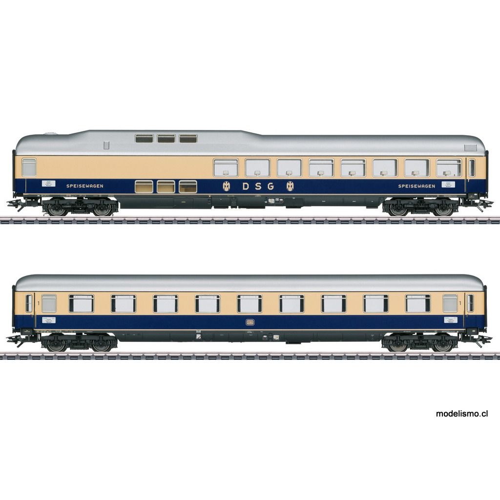 Märklin 43882 Set 2 de coches de expreso "Flecha del Rin 1963" - usado