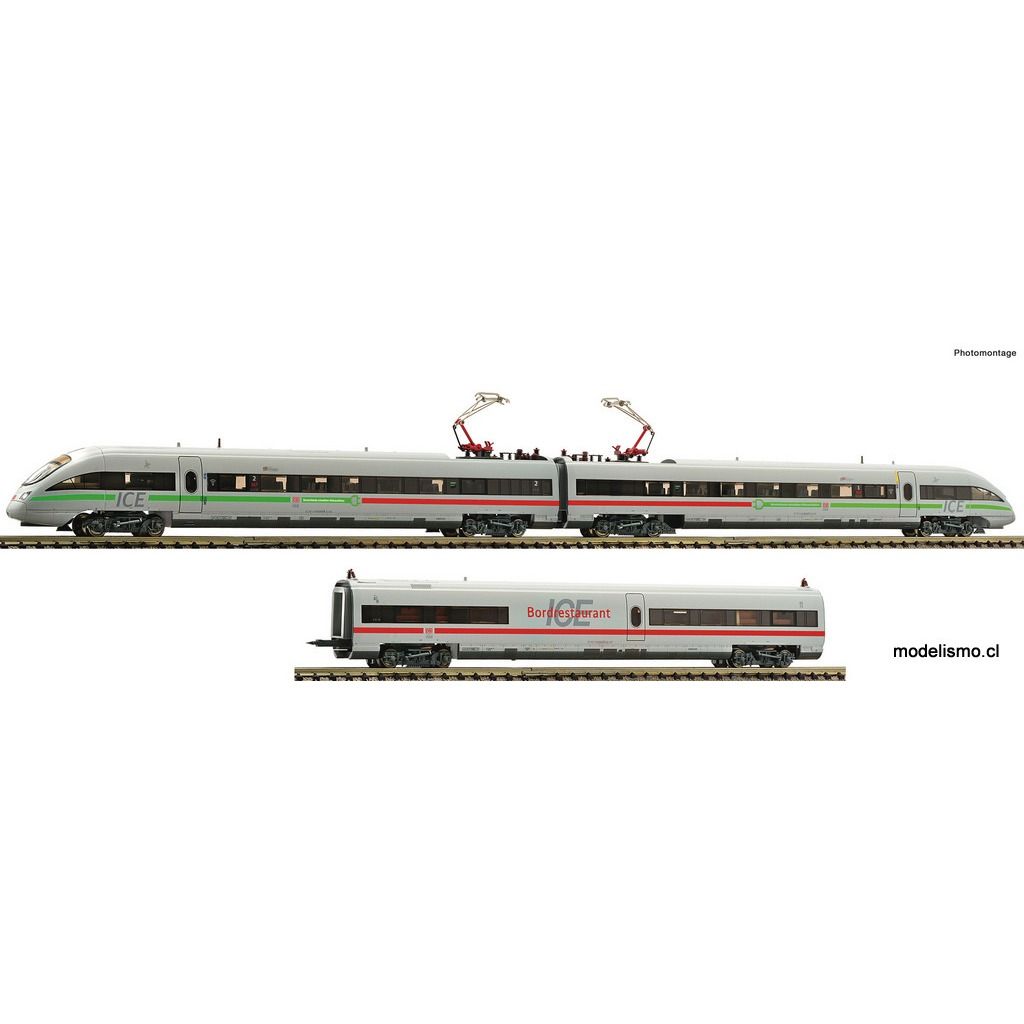 Fleischmann 746002 - Set de tres piezas: Unidad eléctrica múltiple serie 411 de la DB AG Fleischmann 746002 - Set de tres piezas: Unidad eléctrica múltiple serie 411 de la DB AG