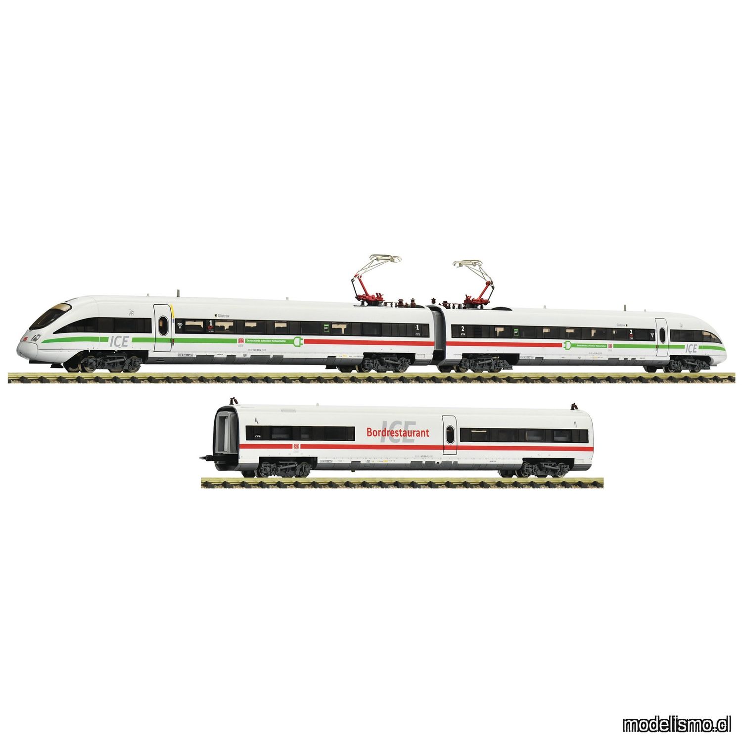 Fleischmann 746002 - Set de tres piezas: Unidad eléctrica múltiple serie 411 de la DB AG Fleischmann 746002 - Set de tres piezas: Unidad eléctrica múltiple serie 411 de la DB AG