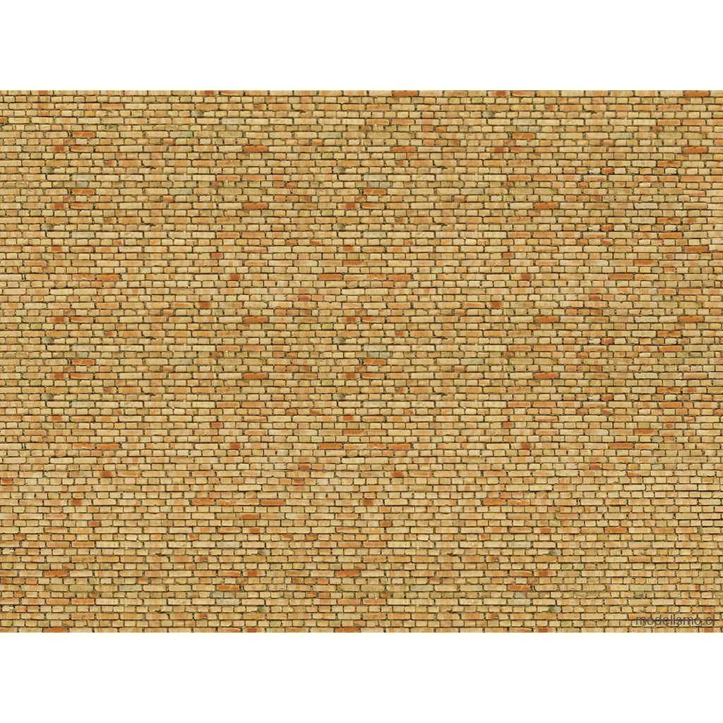 NOCH 56613 Lámina de cartón 3D “clinker” de colores-amarillo, 25 x 12,5 cm NOCH 56613 Lámina de cartón 3D “clinker” de colores-amarillo, 25 x 12,5 cm