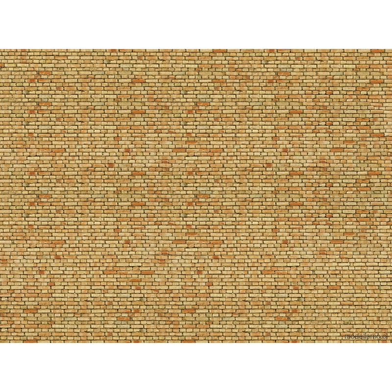 NOCH 56613 Lámina de cartón 3D “clinker” de colores-amarillo, 25 x 12,5 cm NOCH 56613 Lámina de cartón 3D “clinker” de colores-amarillo, 25 x 12,5 cm