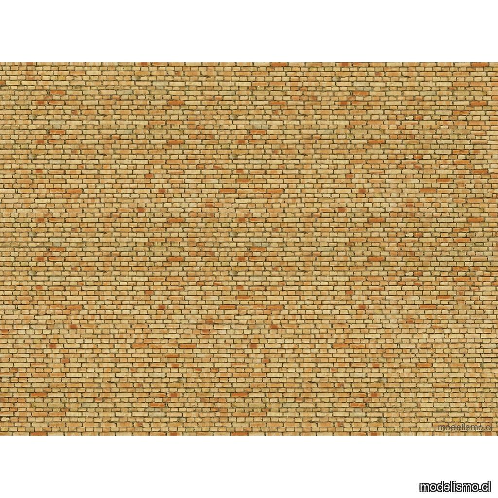 NOCH 56613 Lámina de cartón 3D “clinker” de colores-amarillo, 25 x 12,5 cm NOCH 56613 Lámina de cartón 3D “clinker” de colores-amarillo, 25 x 12,5 cm