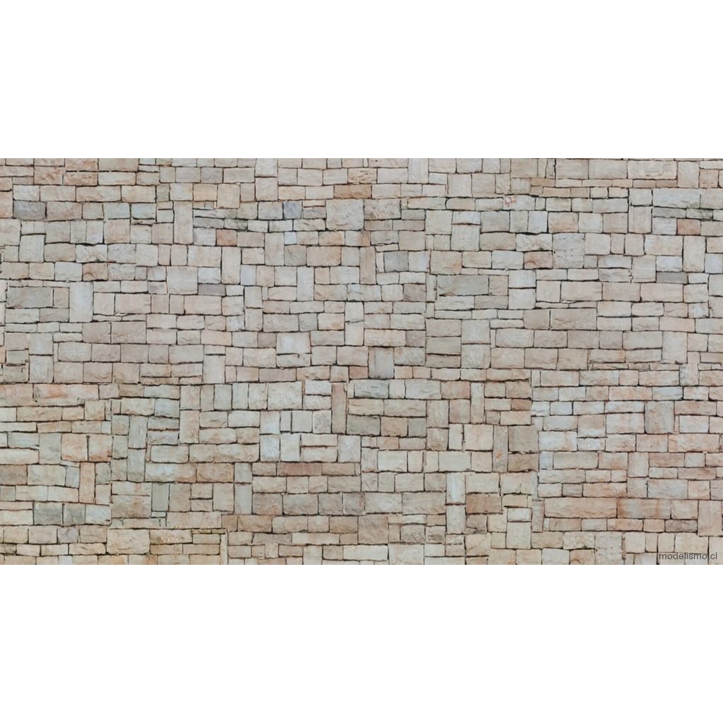 NOCH 56642 Lámina de cartón 3D “pared de piedra caliza” beige, 25 x 12,5 cm NOCH 56642 Lámina de cartón 3D “pared de piedra caliza” beige, 25 x 12,5 cm