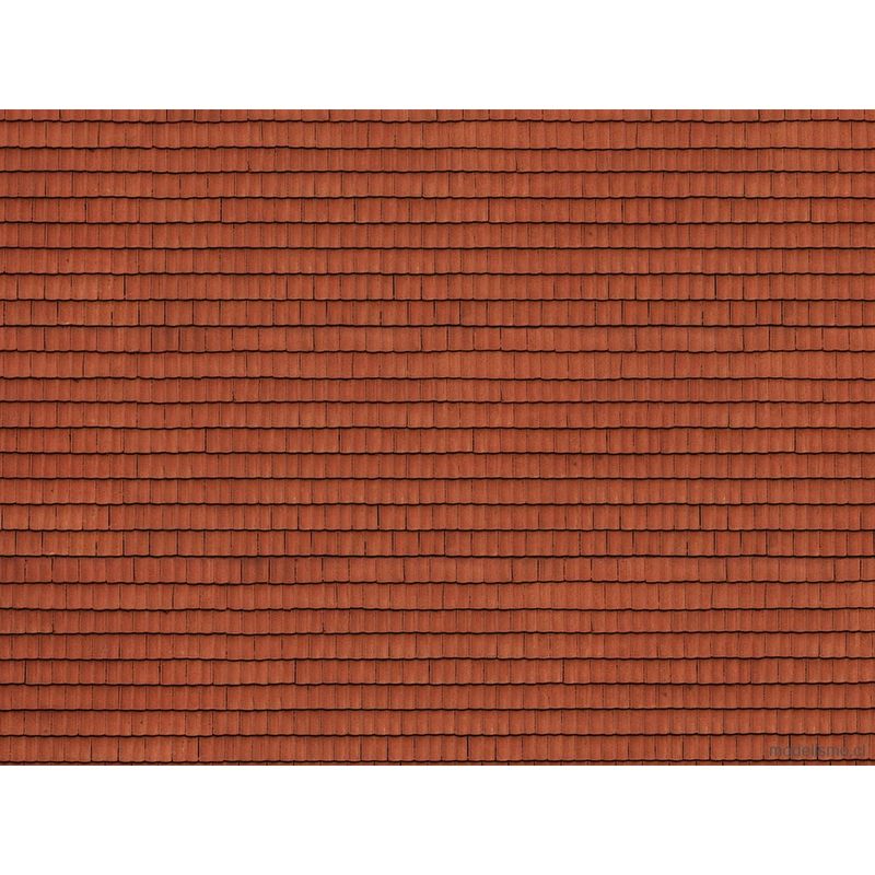 NOCH 56670 Lámina de cartón 3D “tejas” rojo 25 x 12,5 cm NOCH 56670 Lámina de cartón 3D “tejas” rojo 25 x 12,5 cm