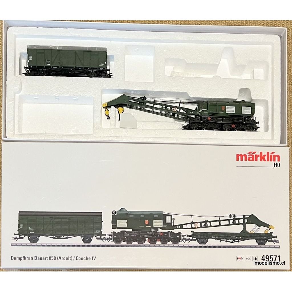 Märklin 49571 Grúa a vapor del tipo constructivo 058 (Ardelt) - usado