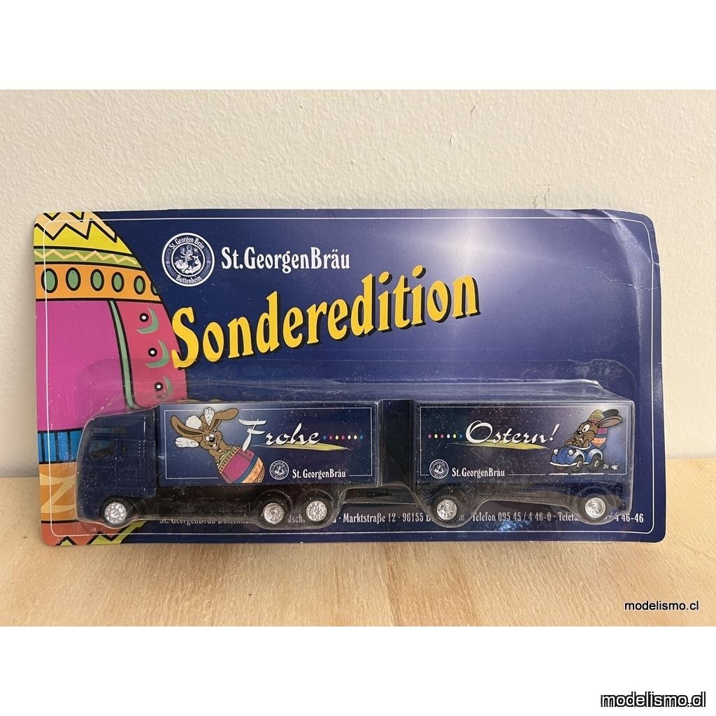 H0 1:87 Camión con remolque MAN- St.GeorgenBräu Frohe Ostern H0 1:87 Camión con remolque MAN- St.GeorgenBräu Frohe Ostern