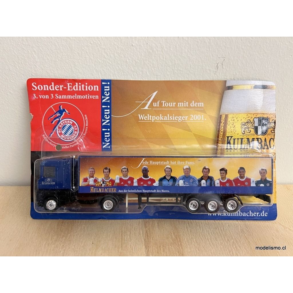 H0 1:87 Camión con remolque Renault - Kulmbacher Sonder-Edition FC Bayern München EV