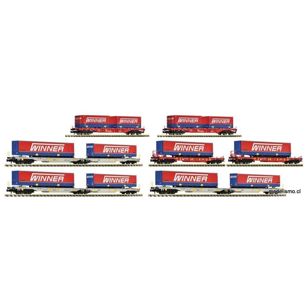 Fleischmann 825030 Display de 7 piezas: "El transportista Winner" Fleischmann 825030 Display de 7 piezas: "El transportista Winner"