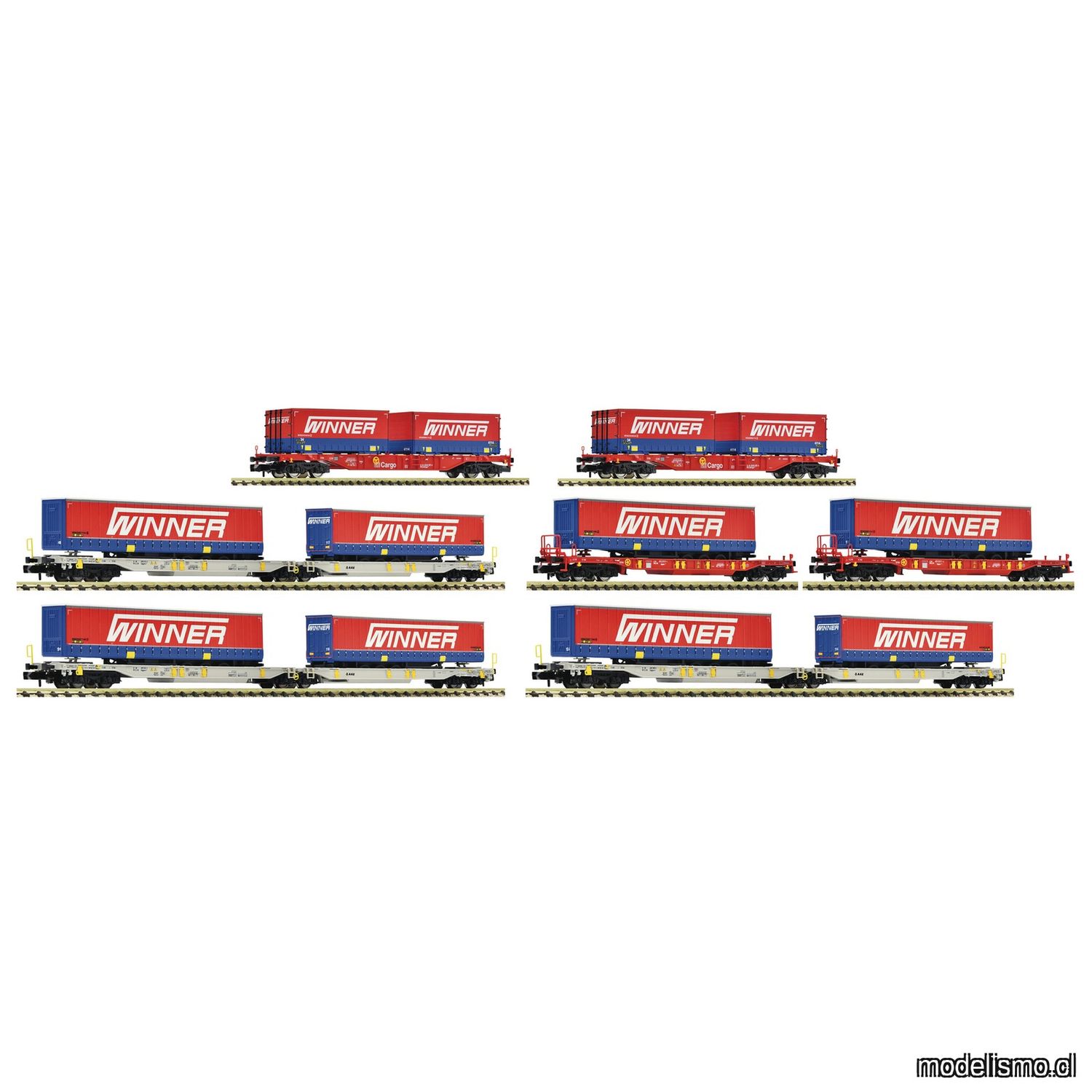 Fleischmann 825030 Display de 7 piezas: "El transportista Winner" Fleischmann 825030 Display de 7 piezas: "El transportista Winner"