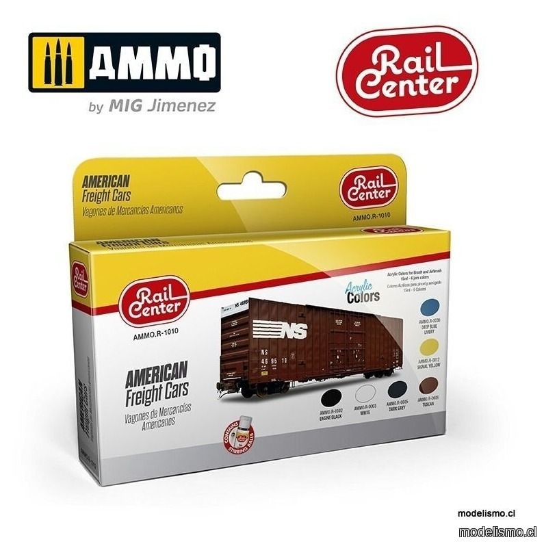 AMMO.R-1010 Rail-Center - Vagones de Mercancías Americanos