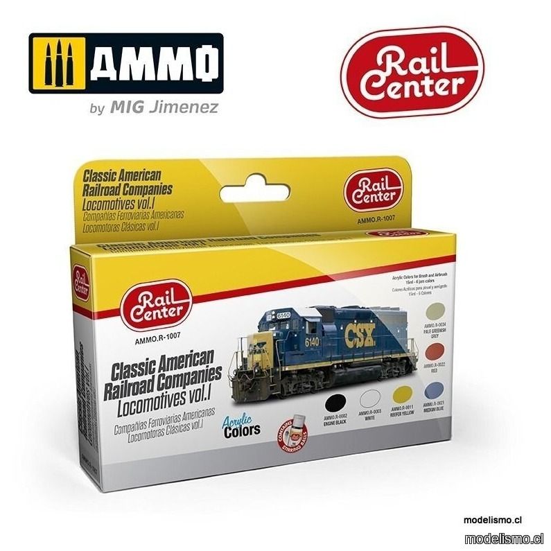 AMMO.R-1007 Rail-Center - Compañías Ferroviarias Americanas - Locomotoras Clásicas Vol. 1