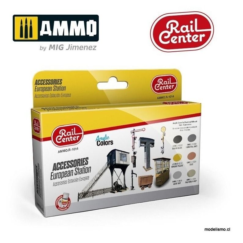 AMMO.R-1014 Rail Center - Set de Accesorios de Estaciones Europeas AMMO.R-1014 Rail Center - Set de Accesorios de Estaciones Europeas