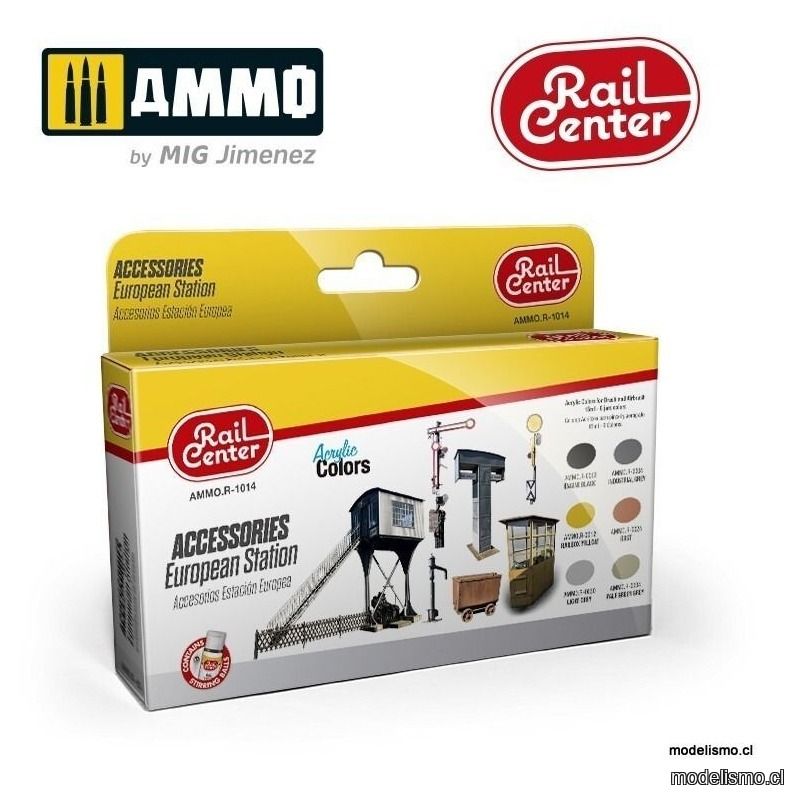AMMO.R-1014 Rail Center - Set de Accesorios de Estaciones Europeas AMMO.R-1014 Rail Center - Set de Accesorios de Estaciones Europeas