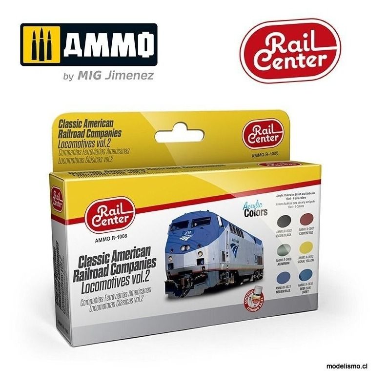 AMMO.R-1008 Rail-Center - Compañias Ferroviarias Americanas - Locomotoras Clásicas Vol. 2 AMMO.R-1008 Rail-Center - Compañias Ferroviarias Americanas - Locomotoras Clásicas Vol. 2