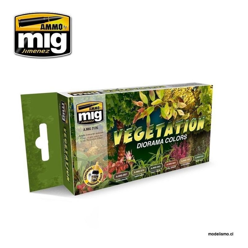 A.MIG-7176 Colores de Vegetación para Dioramas A.MIG-7176 Colores de Vegetación para Dioramas