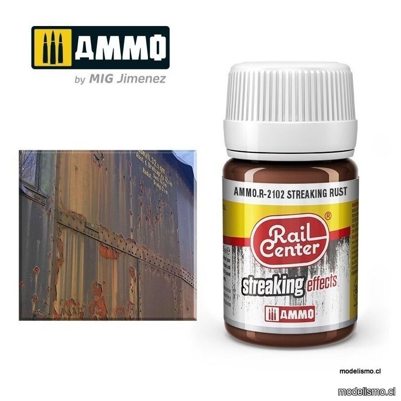 reserva anticipada AMMO.R-2102 RAIL-CENTER Escurridos de Óxido (35 mL) reserva anticipada AMMO.R-2102 RAIL-CENTER Escurridos de Óxido (35 mL)