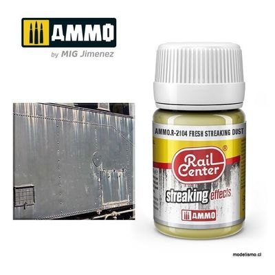 AMMO.R-2104 RAIL-CENTER Escurridos de Polvo Frescos (35 mL)