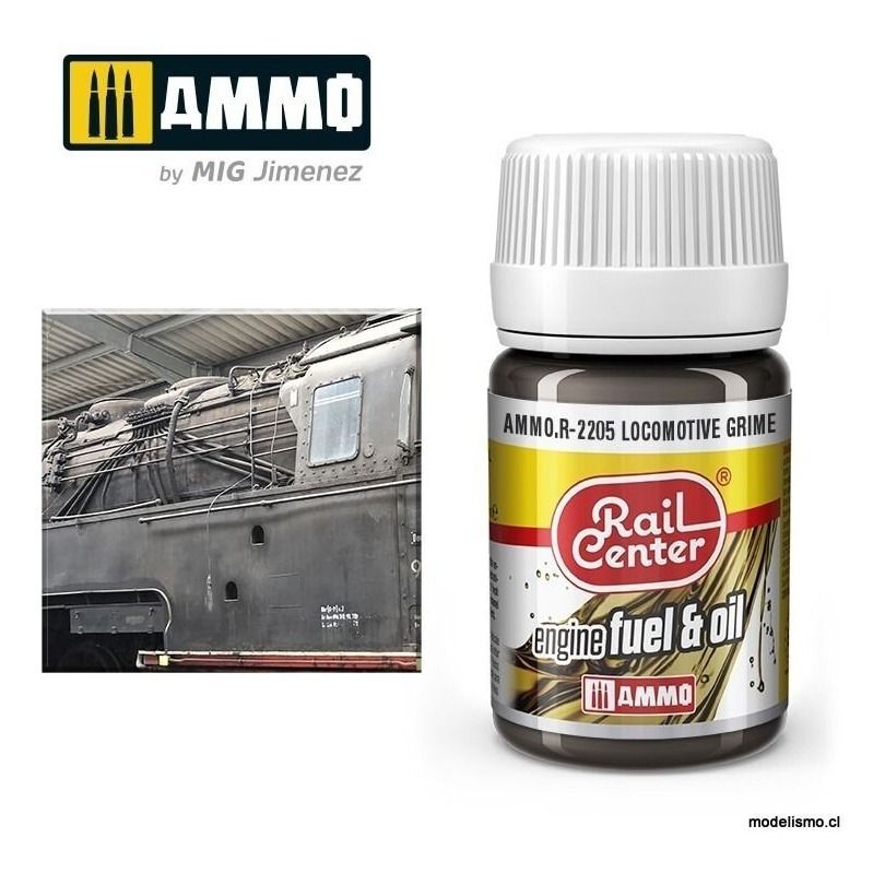 AMMO.R-2205 RAIL-CENTER Suciedad de Locomotora (35 mL) AMMO.R-2205 RAIL-CENTER Suciedad de Locomotora (35 mL)