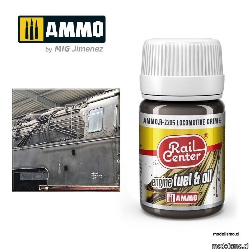 AMMO.R-2205 RAIL-CENTER Suciedad de Locomotora (35 mL) AMMO.R-2205 RAIL-CENTER Suciedad de Locomotora (35 mL)
