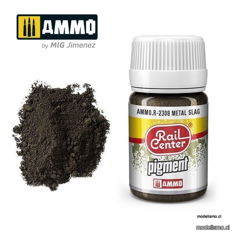 AMMO.R-2308 RAIL-CENTER Pigment Escoria Metálica (35 mL) AMMO.R-2308 RAIL-CENTER Pigment Escoria Metálica (35 mL)