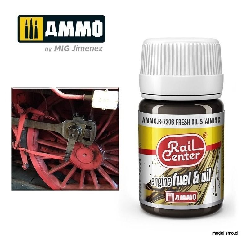 AMMO.R-2206 RAIL-CENTER Manchas de Aceite Fresco (35 mL) AMMO.R-2206 RAIL-CENTER Manchas de Aceite Fresco (35 mL)