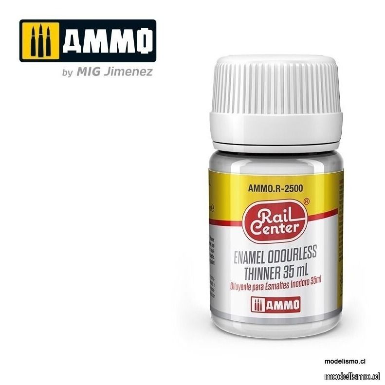 AMMO.R-2500 RAIL-CENTER Diluyente Para Esmaltes Inodoro (35mL)