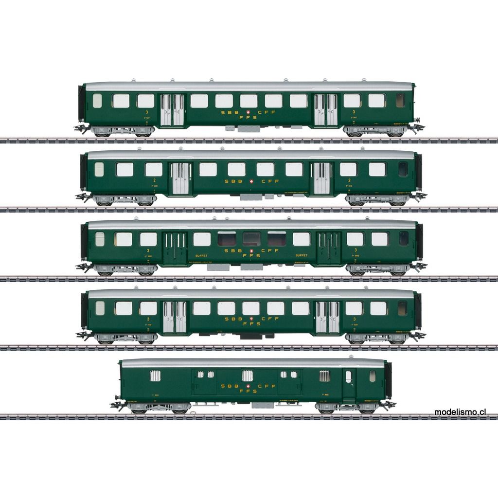Märklin 43369 Set de vagones de acero ligero para la SBB Ae 3/6 I