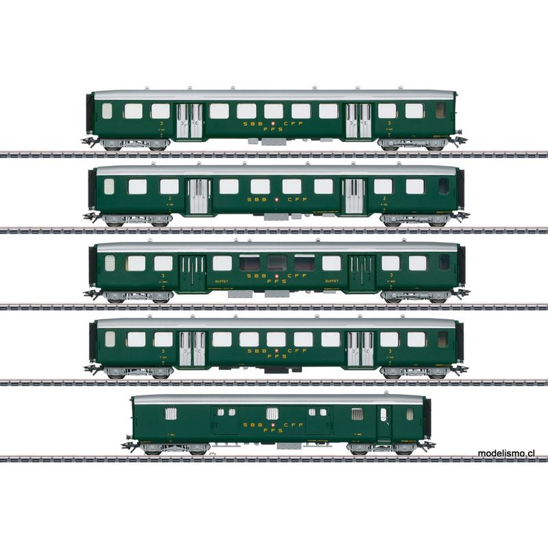 Märklin 43369 Set de vagones de acero ligero para la SBB Ae 3/6 I