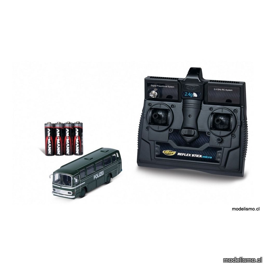 Carson 500504151 ​1:87 Mercedes Benz Autobús O 302 Policía 2.4G 100% RTR